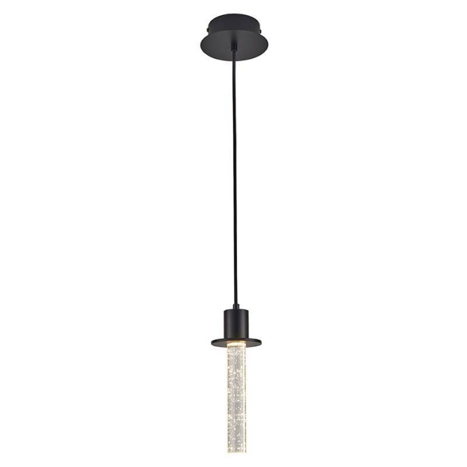 Pendente Nordecor Kalu 3 watts 3000K Preto Ø90x250mm 2767