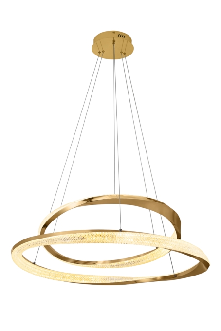 Pendente GMH Unique Dourado 68 watts 3000K Bivolt Ø800/Ø600mm P-UNIQUE-140-GOLD