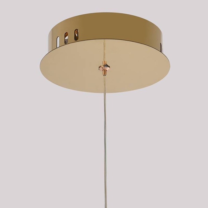 Pendente Nordecor Lezie IN Cristal 21 watts 3000K Ouro Brilho 320x125x35mm 2740