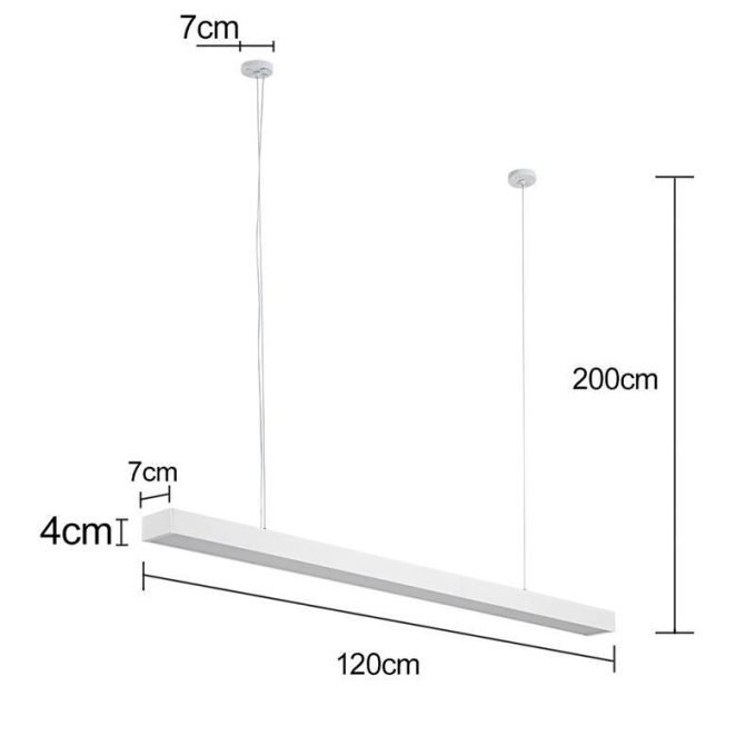Pendente Nordecor Otan 24 watts 4000K Branco 40x1200mm 2642