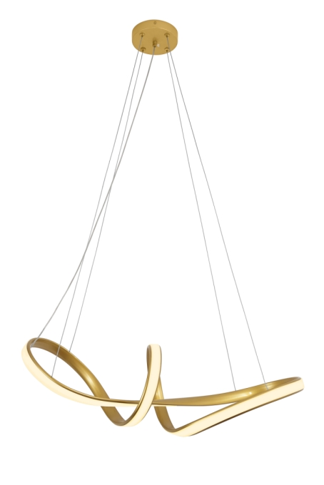 Pendente GMH Potenza Dourado 45 watts 3000K Bivolt 190x190x630mm P-POTENZA-GOLD