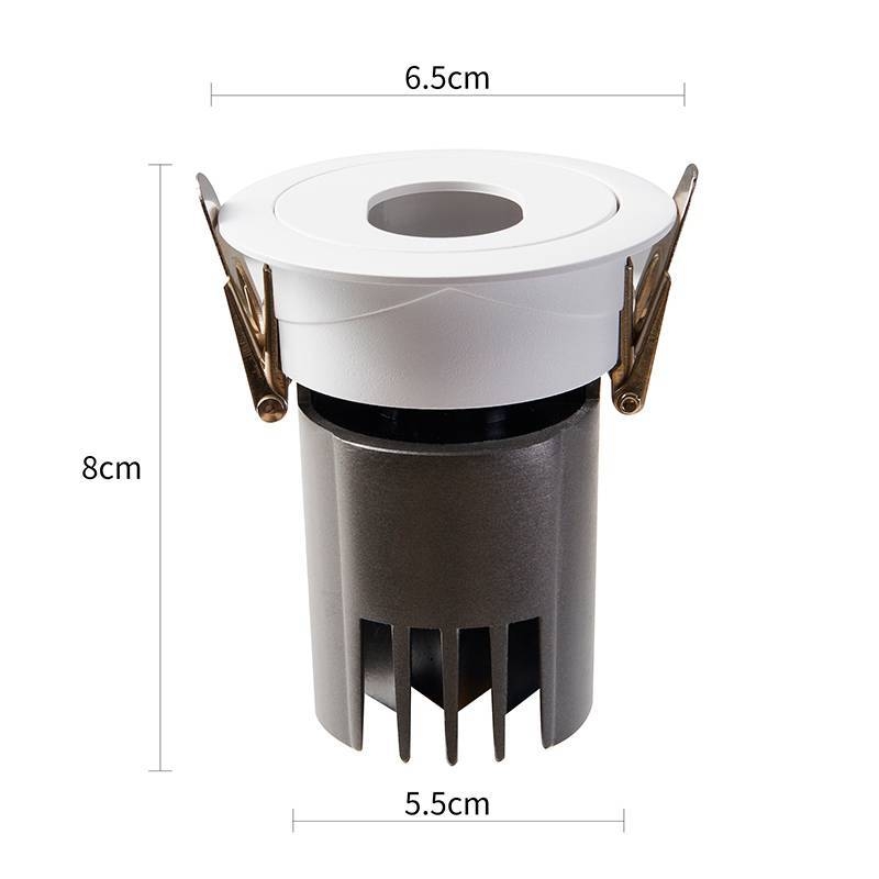 Embutido Nordecor Mayn 7 watts 2700K 24° Branco Ø65x80x55mm IRC97 Bivolt 6508