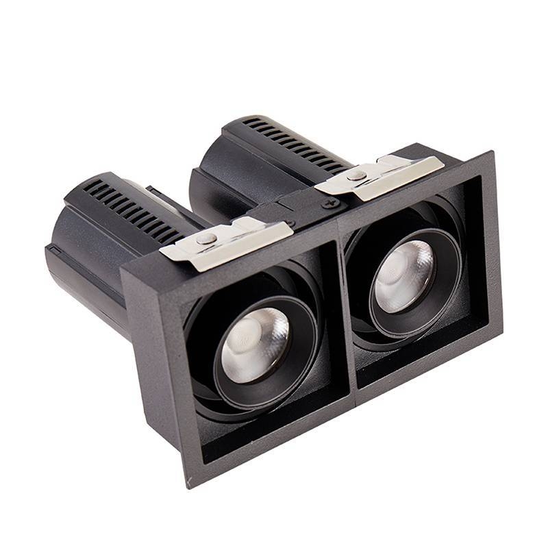 Embutido Nordecor Aiva Duo 14 watts 2700K 24° Preto Ø117x63x66mm IRC97 Bivolt 6482