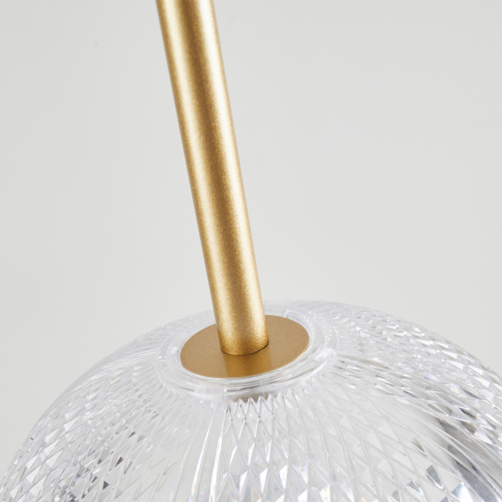 Pendente Nordecor Luse 5 Mód 35 watts 3000K Ouro Champagne Ø150x730mm 2797
