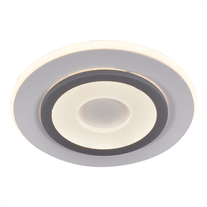 Arandela Sindora 27 watts 3000K Metal Cinza Branco Acrílico Silicone 240x240mm DCB03058

