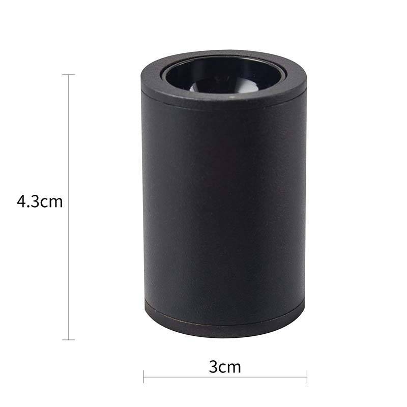 Mini Spot Sobrepor Nordecor Klor P Redondo 3 watts 3000K 24° Preto Ø30x43mm Bivolt 6588