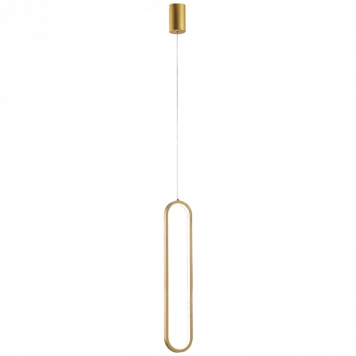 Pendente Sindora 27 watts 3000K Metal Dourado e Silicone 600x100mm DQD05401