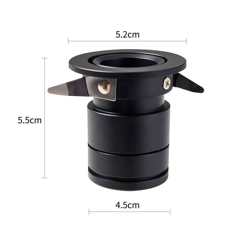 Embutido Nordecor Lun 5 watts 2700K 24° Preto Ø52x50x45mm IRC90 Bivolt 6505