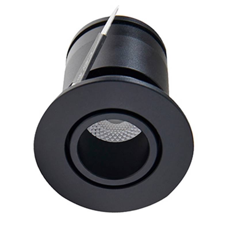 Embutido Nordecor Lun 3 watts 2700K 24° Preto Ø42x53x35mm IRC90 Bivolt 6503