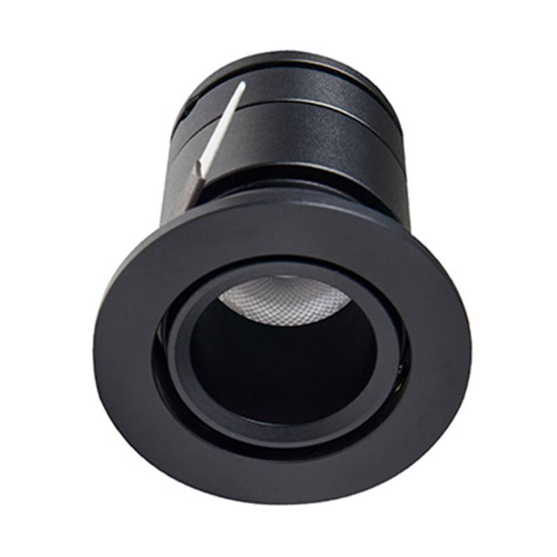 Embutido Nordecor Lun 5 watts 2700K 24° Preto Ø52x50x45mm IRC90 Bivolt 6505