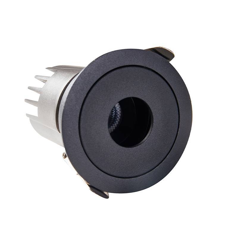 Embutido Nordecor Zaon 7 watts 2700K 24° Preto Ø65x80x55mm IRC97 Bivolt 6513