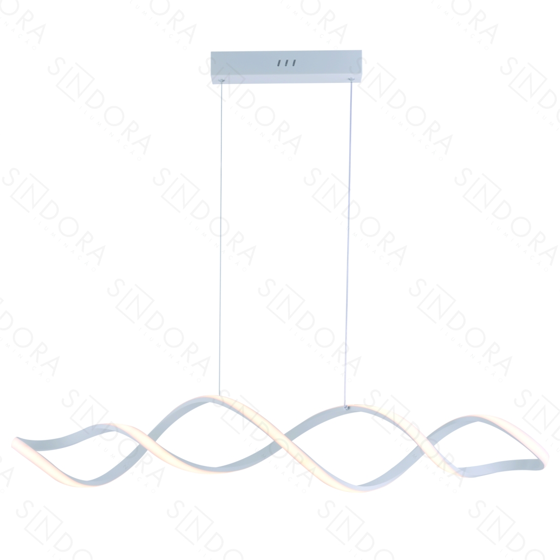Pendente Sindora 55 watts 3000K Alumínio Branco e Silicone 1000mm QD05464