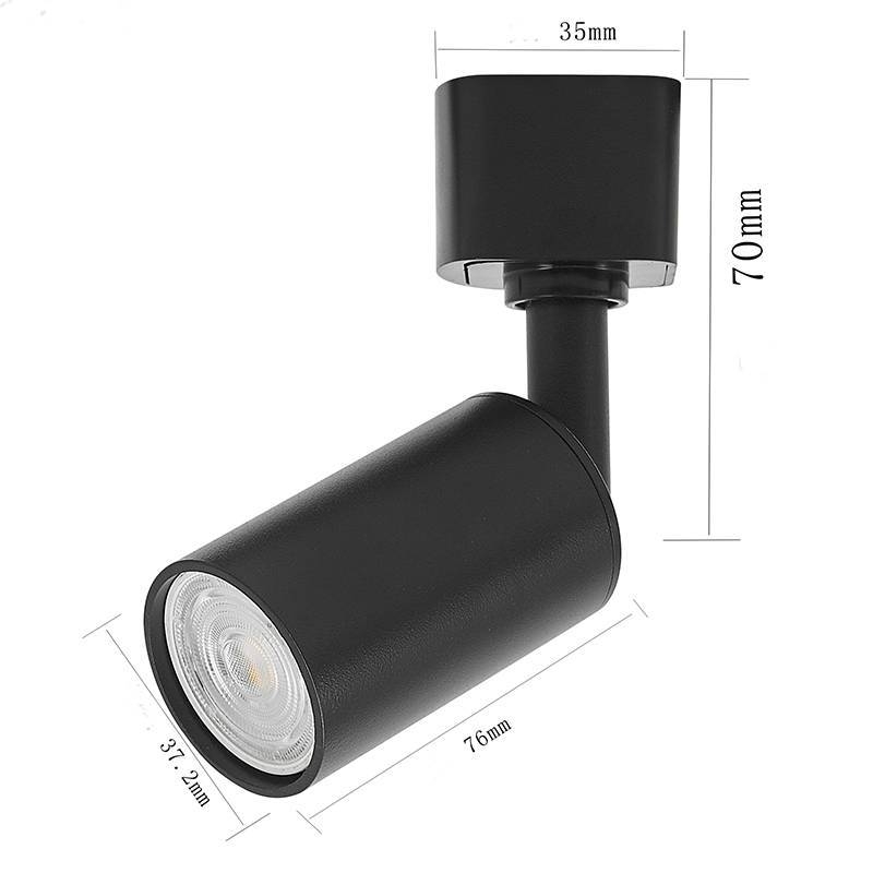 Spot para Trilho Nordecor Holzi Mini Dicroica MR11 GU10 Preto Ø37x76mm 6608