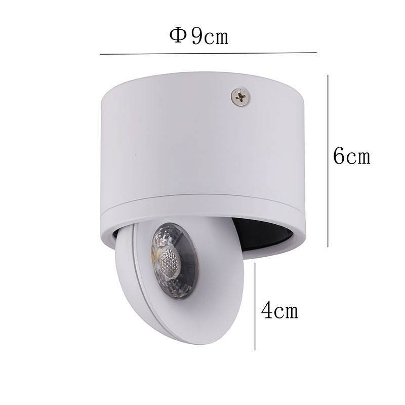 Spot Sobrepor Nordecor Skel 7 watts 24° 3000K Branco Ø90x100mm 6316