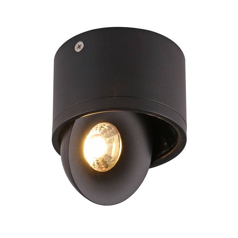 Spot Sobrepor Nordecor Skel 7 watts 24° 3000K Preto Ø90x100mm 6317