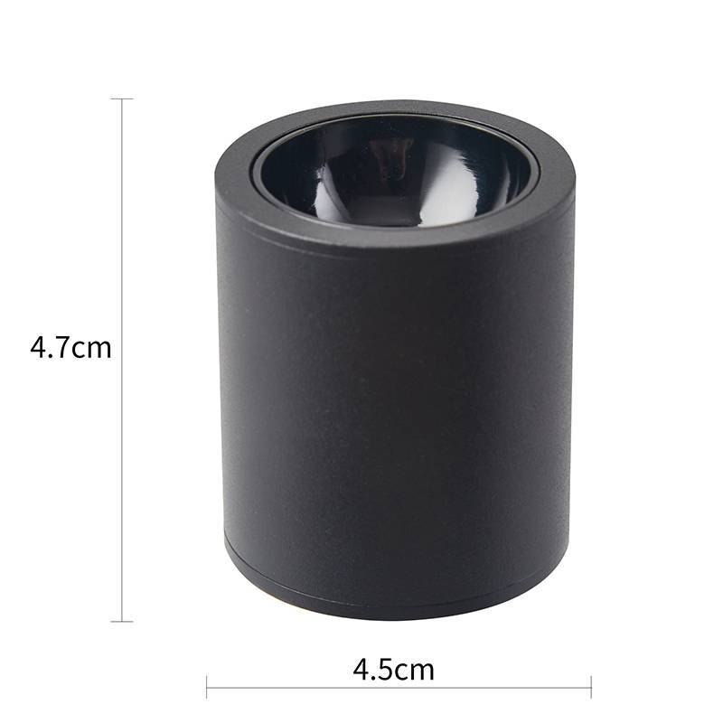 Mini Spot Sobrepor Nordecor Klor GR Redondo 5 watts 3000K 24° Preto Ø45x47mm Bivolt 6592