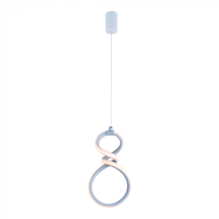 Pendente Sindora 18 watts 3000K Metal Branco e Silicone 260x150x90mm QD05410

