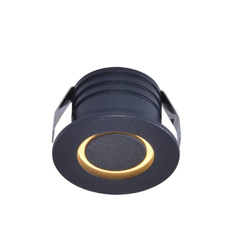 Mini Spot Embutido Nordecor Nobi Redondo 3 watts 3000K Preto Ø43x28mm 6440
