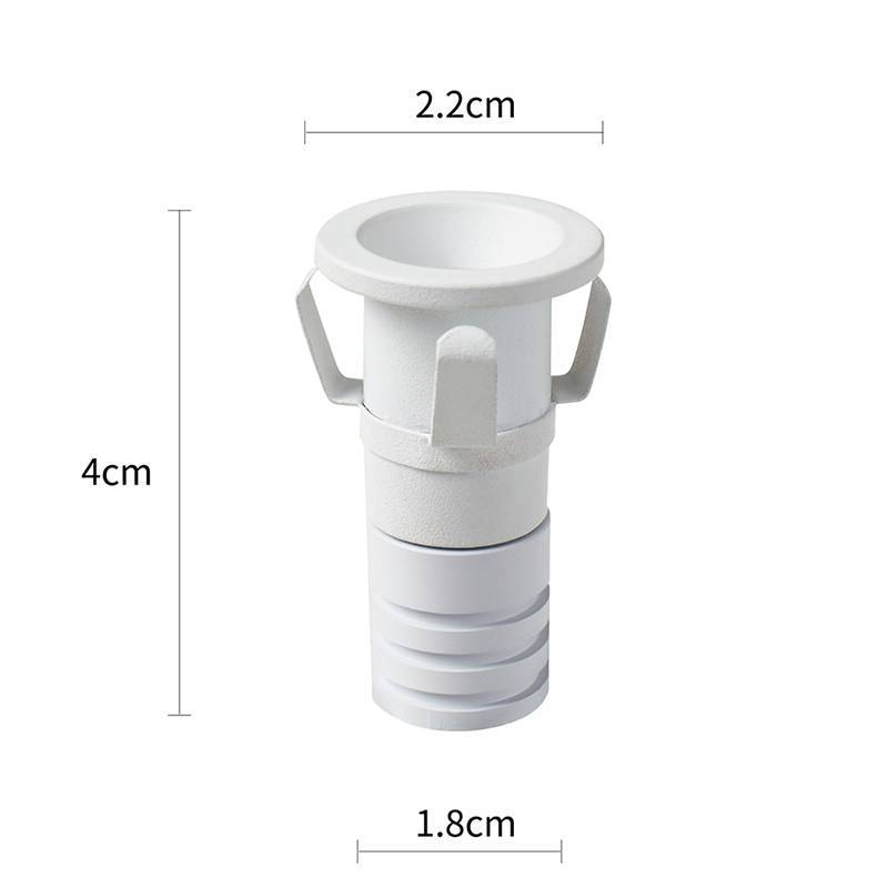 Embutido Nordecor Noa 1 watts 2700K 38° Branco Ø22x40x18mm IRC90 Bivolt 6498