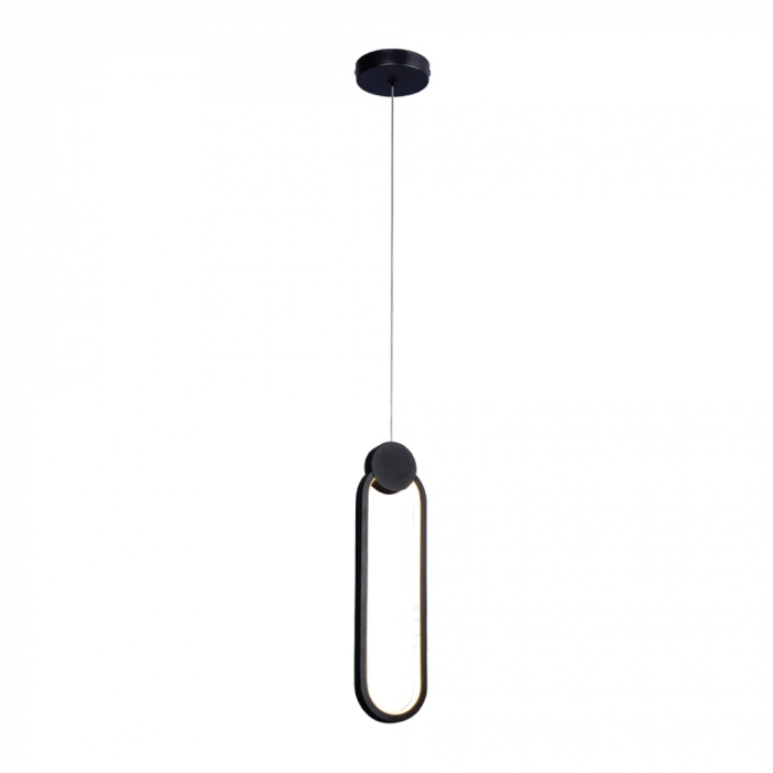 Pendente Sindora 16 watts 3000K Metal Preto e Silicone 380x100mm DCD03102

