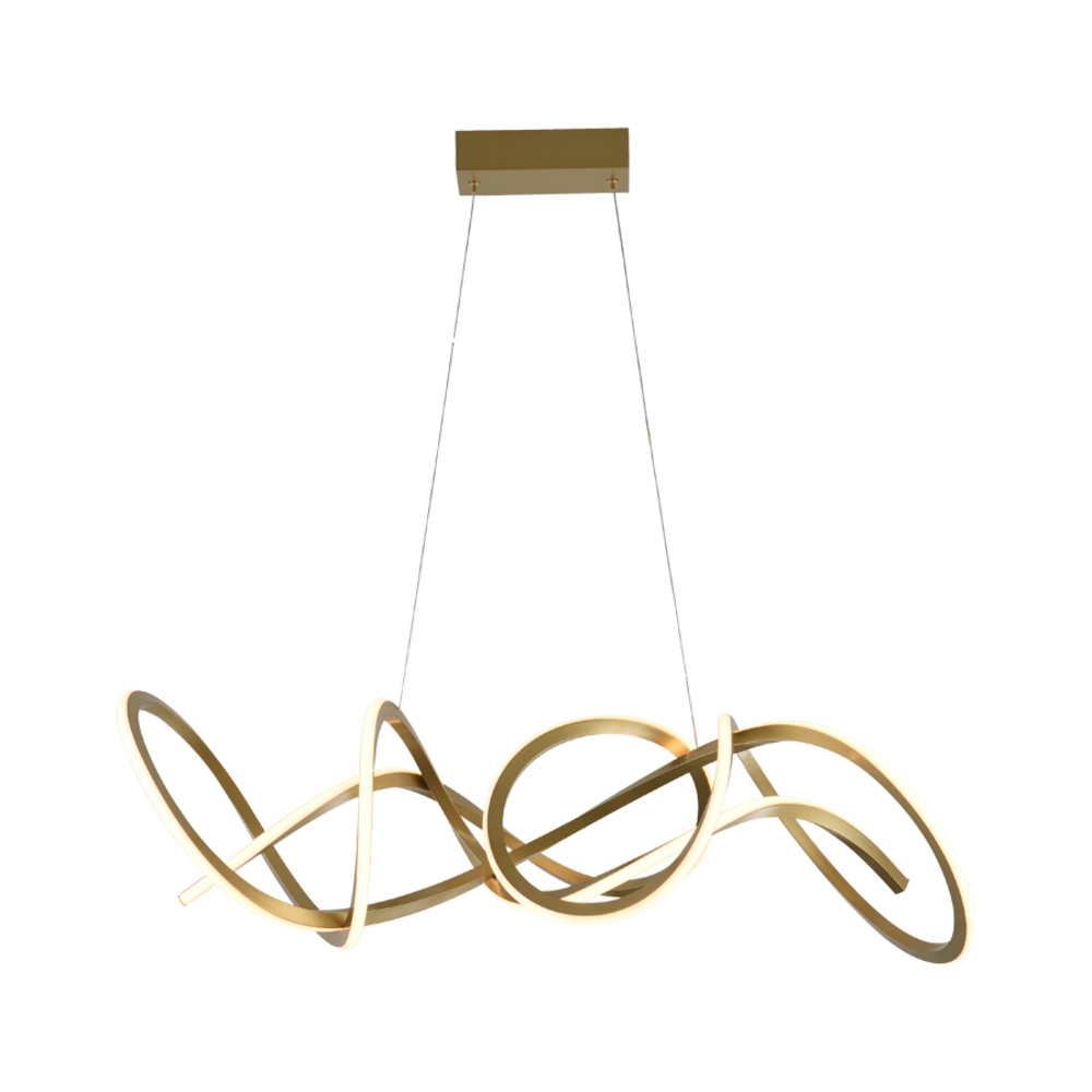 Pendente Nordecor Wyna 79 watts 3000K Ouro Champagne 280x900mm 2711