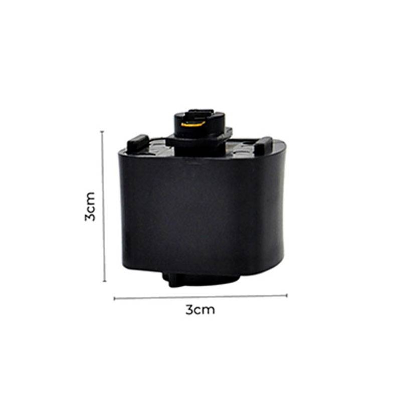 Adaptador para Trilho Eletrificado 2P Nordecor Preto 30x30x30mm 6065
