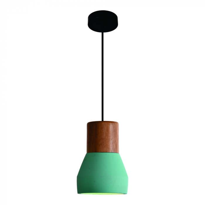 Pendente Sindora 1L E27 Metal e Concreto Verde Light Ø120x180mm DCD02623