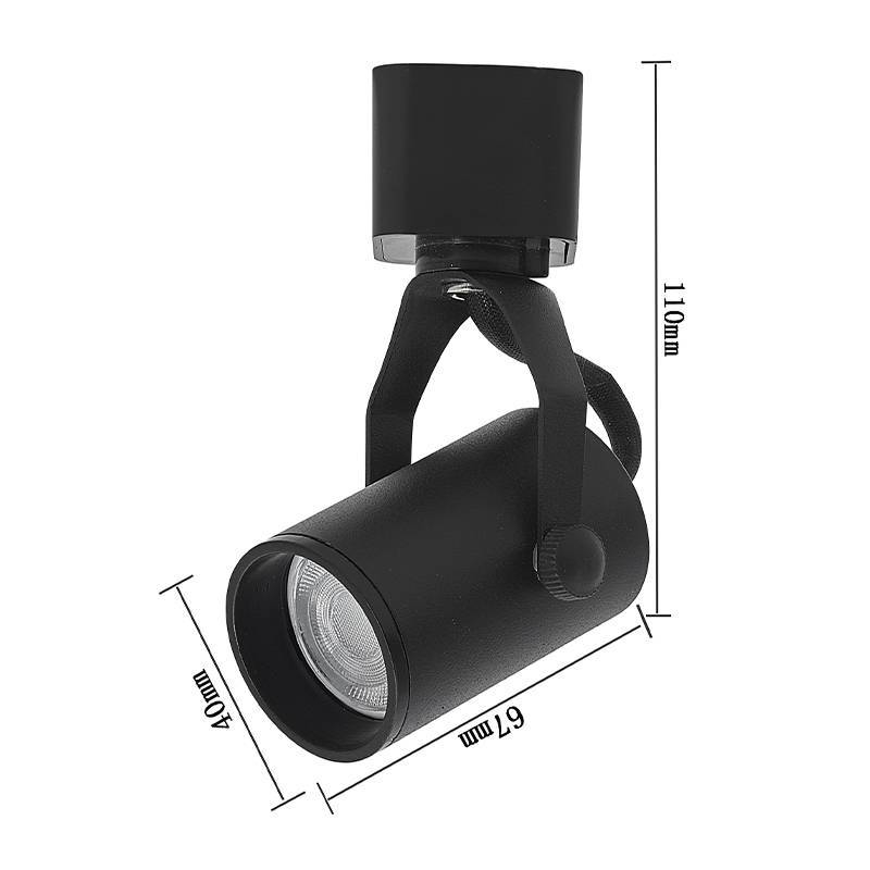 Spot para Trilho Nordecor Lille Preto Mini Dicroica MR11 Ø40x67mm 6414