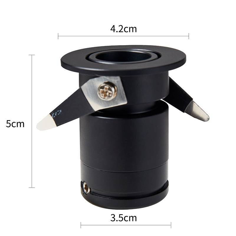Embutido Nordecor Lun 3 watts 2700K 24° Preto Ø42x53x35mm IRC90 Bivolt 6503