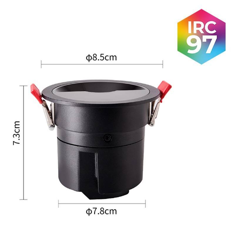 Embutido Nordecor Zagle Wall Washer 12 watts 2700K 38° Preto Ø85x73mm IRC97 Bivolt 6473