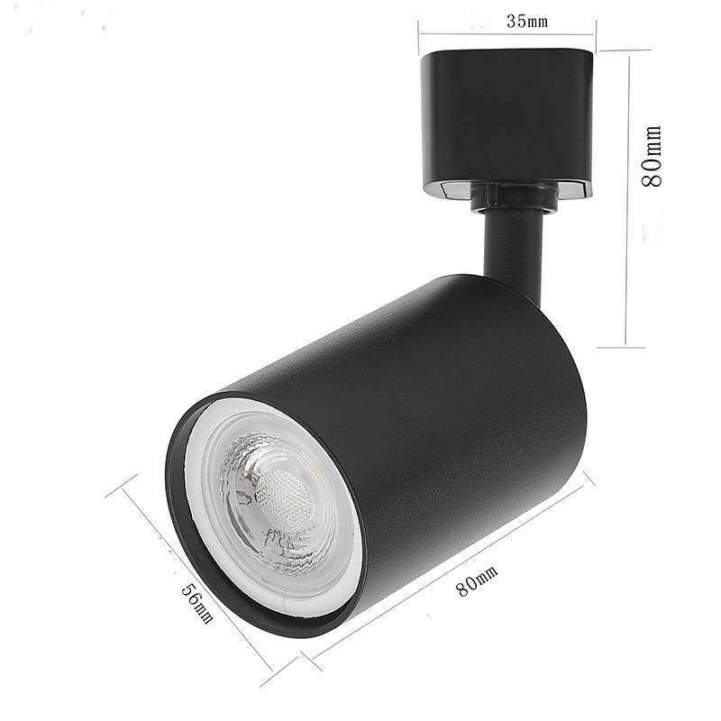 Spot para Trilho Nordecor Holzi Dicroica MR16 GU10 Preto Ø56x80mm 6610