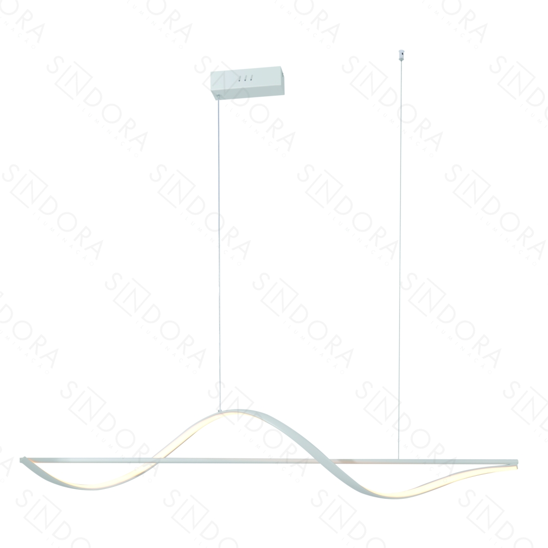 Pendente Sindora 30 watts 3000K Alumínio Branco e Silicone 1200mm QD05379