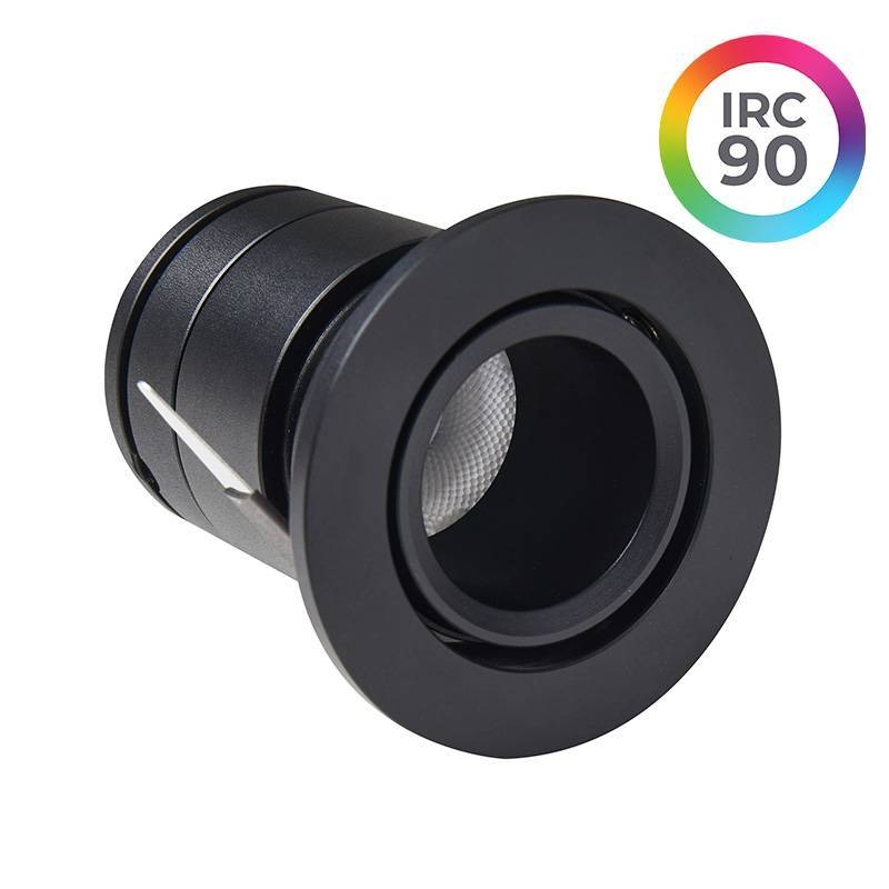 Embutido Nordecor Lun 5 watts 2700K 24° Preto Ø52x50x45mm IRC90 Bivolt 6505