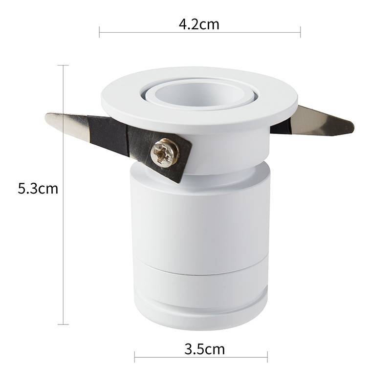 Embutido Nordecor Lun 3 watts 2700K 24° Branco Ø42x53x35mm IRC90 Bivolt 6502