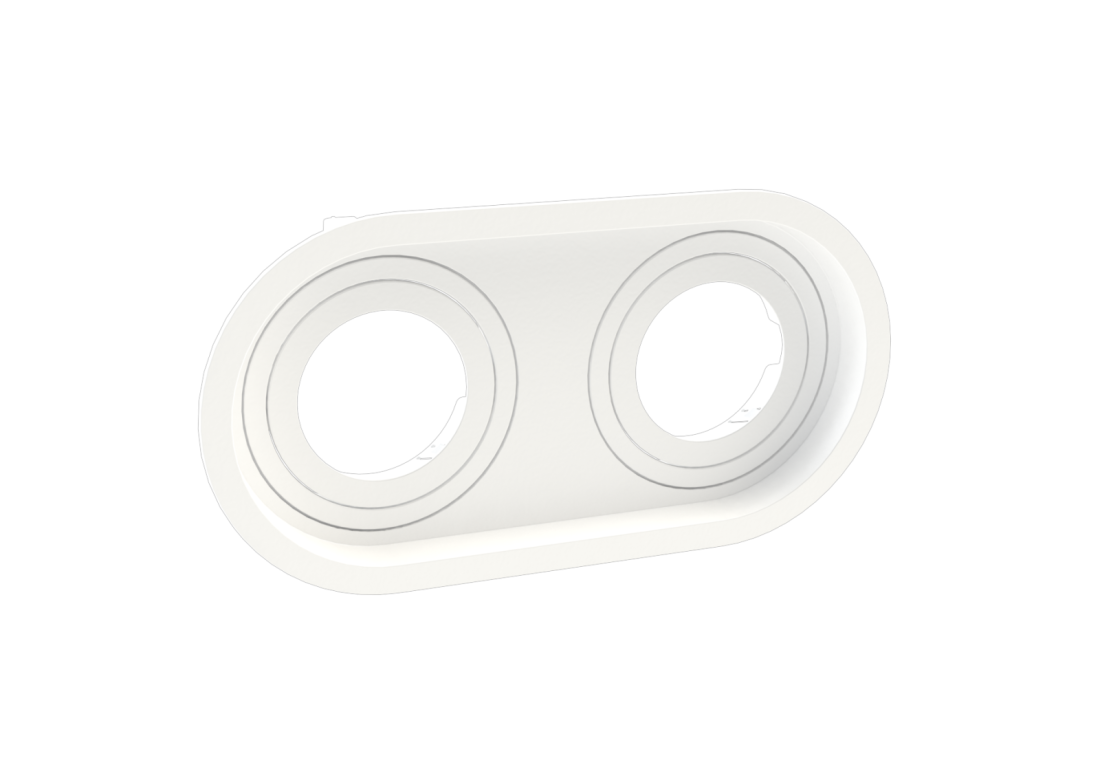 Spot Embutir Recuado Moon Duplo Arredondado Dicróica Branco 1061475