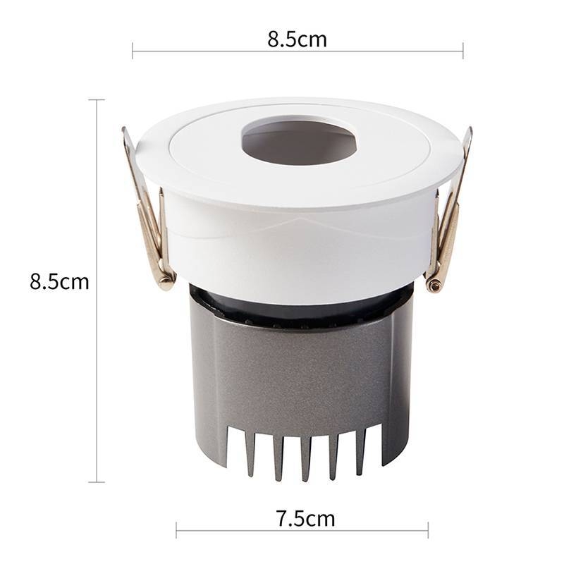 Embutido Nordecor Mayn 10 watts 2700K 24° Branco Ø85x85x75mm IRC97 Bivolt 6510