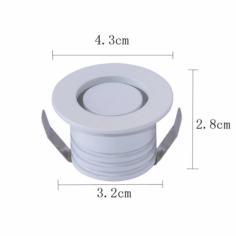 Mini Spot Embutido Nordecor Nobi Redondo 3 watts 3000K Branco Ø43x28mm 6439