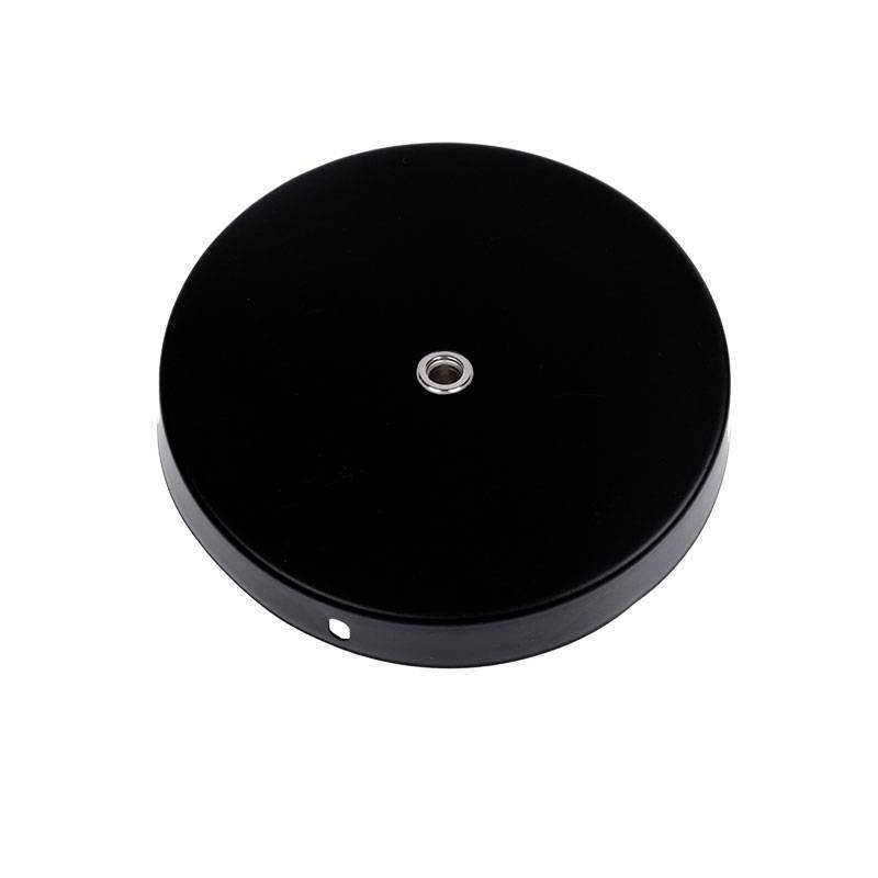 Canopla para Spot Nordecor Redonda Preto Ø120mm 6207