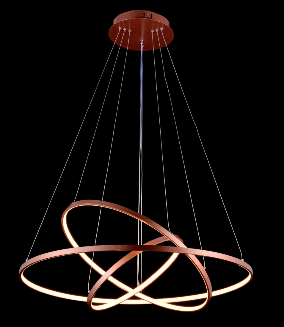 Pendente Sindora 90 watts 3000K Alumínio Rose e Silicone Ø400x600x800mm DCD015080