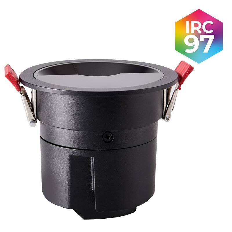 Embutido Nordecor Zagle Wall Washer 12 watts 2700K 38° Preto Ø85x73mm IRC97 Bivolt 6473