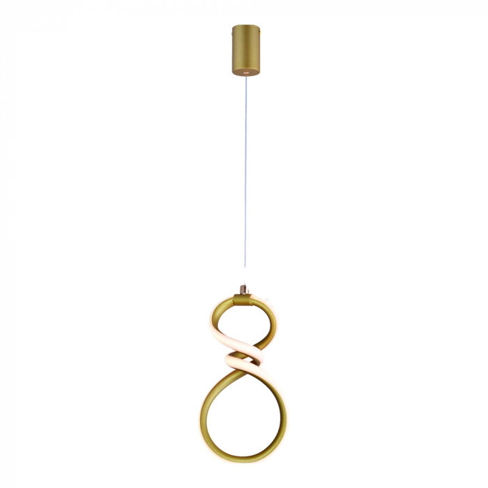 Pendente Sindora 16 watts 3000K Metal Dourado e Silicone 260x150x90mm QD05408
