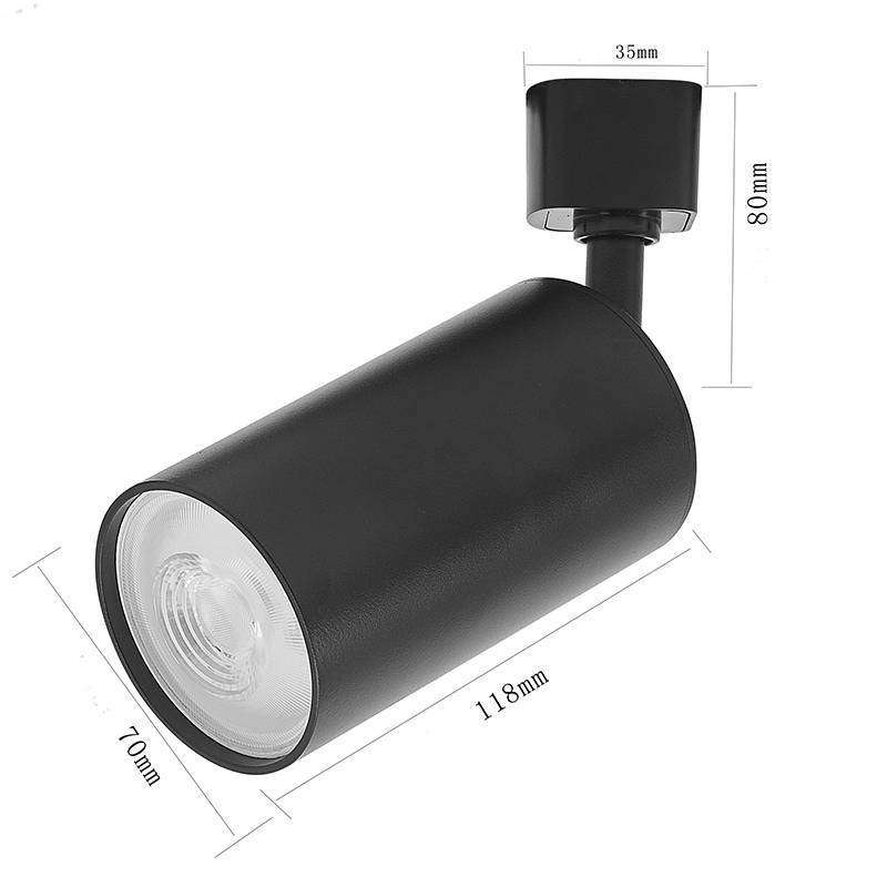 Spot para Trilho Nordecor Holzi Par20 E27 Preto Ø70x118mm 6612