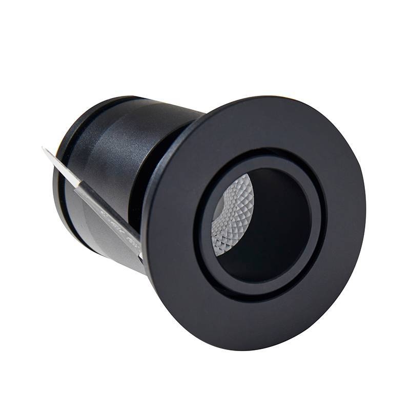 Embutido Nordecor Lun 3 watts 2700K 24° Preto Ø42x53x35mm IRC90 Bivolt 6503
