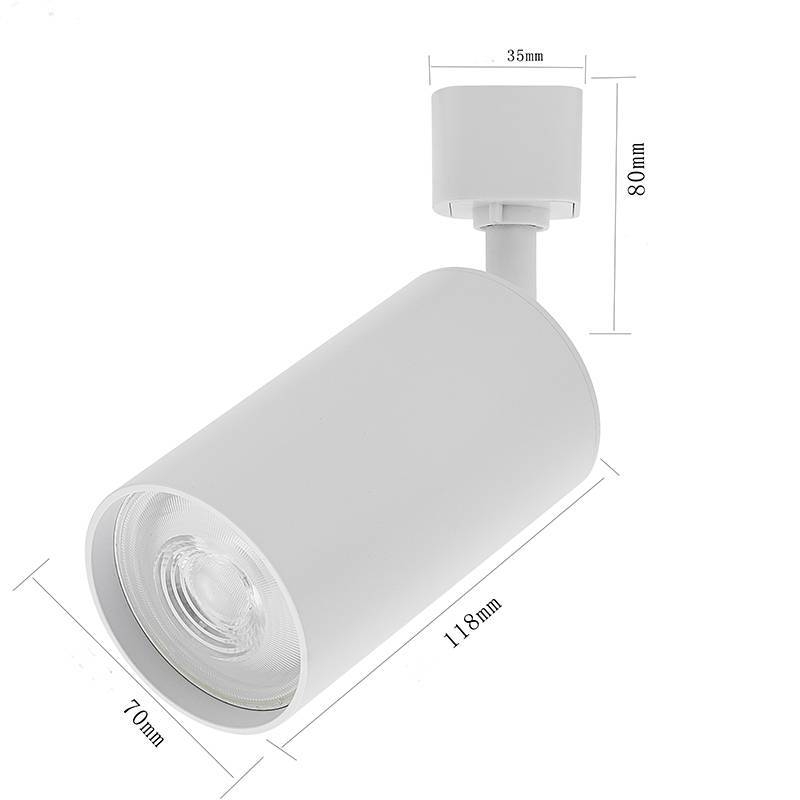 Spot para Trilho Nordecor Holzi Par20 E27 Branco Ø70x118mm 6611