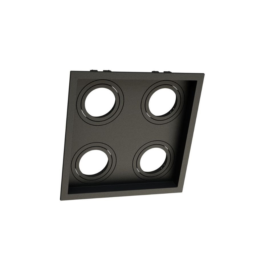 Spot Embutir Recuado Moon Quadruplo AR111 Preto 1061018