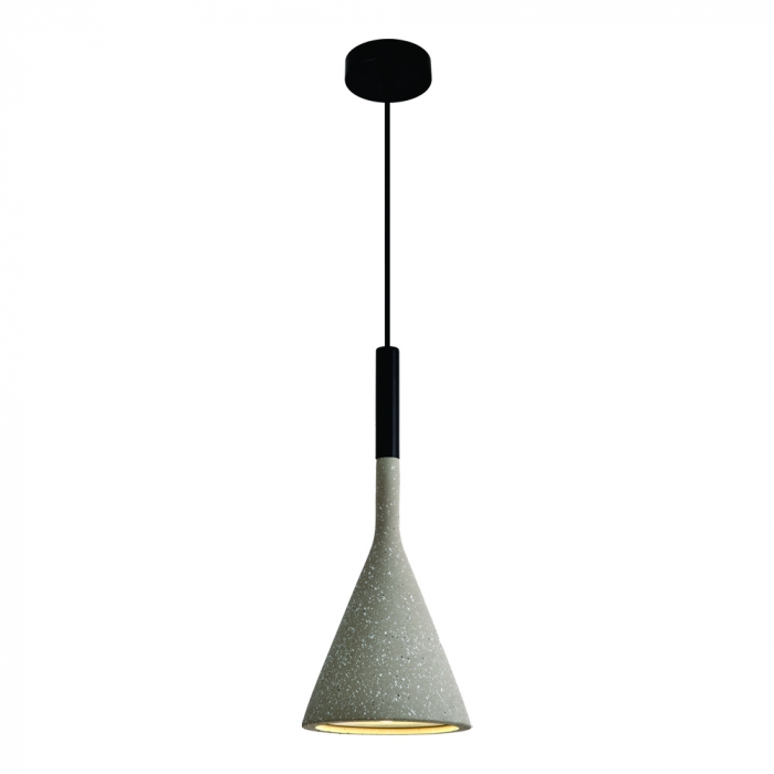 Pendente Sindora 1L E27 Metal e Concreto com Pedra Ø150x350mm DCD02603