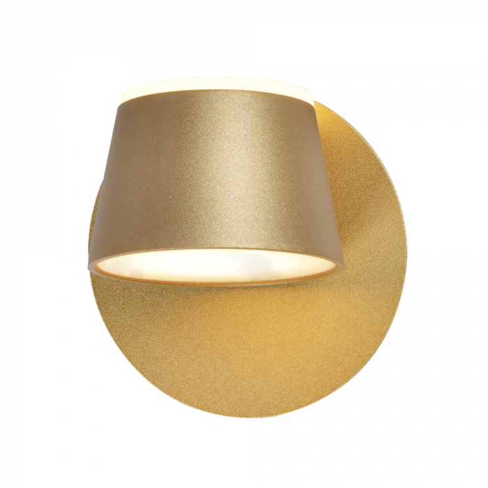 Arandela Sindora 6 watts 3000K Metal Dourado e Acrílico 120x120mm QB05225
