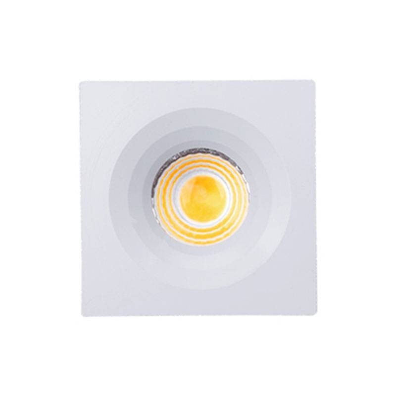 Mini Spot Embutido Nordecor Elysa Quadrado 3 watts 3000K Branco 46x46x20mm 6005