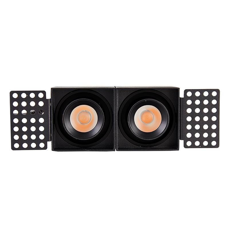 Embutido Nordecor Aiva Duo No Frame 14 watts 2700K 24° Preto Ø175x53x66mm IRC97 Bivolt 6484