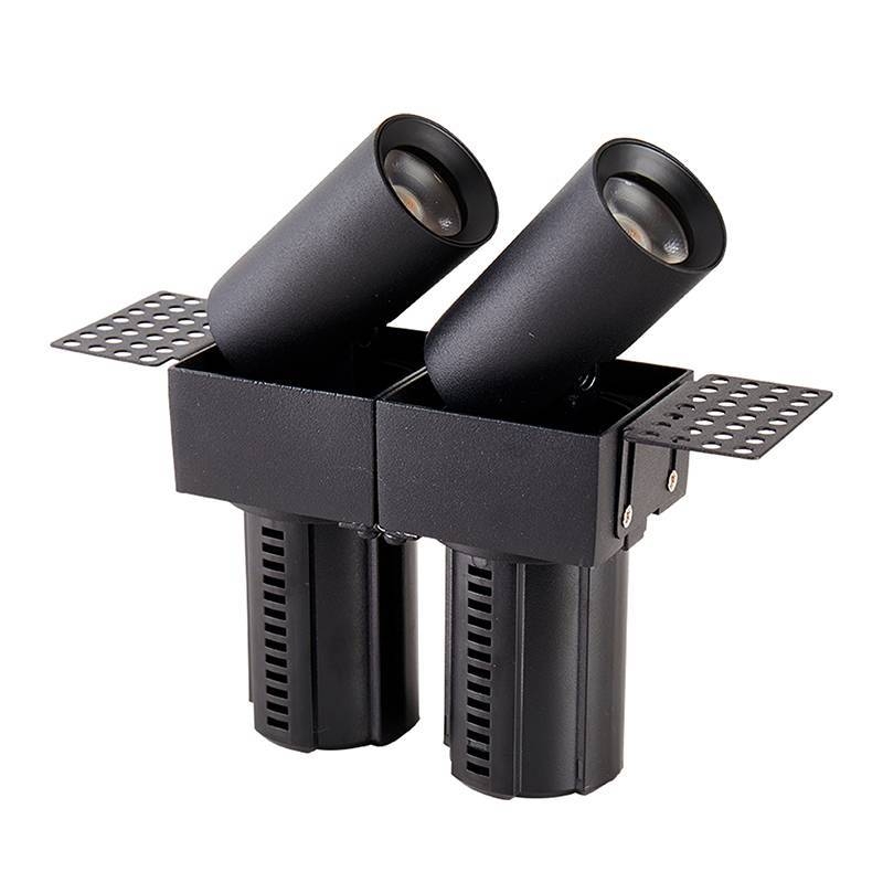 Embutido Nordecor Aiva Duo No Frame 14 watts 2700K 24° Preto Ø175x53x66mm IRC97 Bivolt 6484